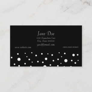 Black and White Dots Business Card