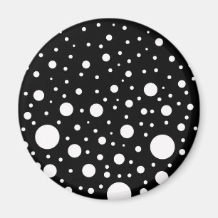 Black and White Dots Magnet