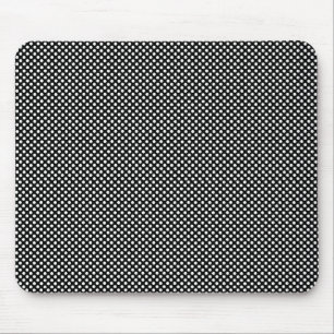 Black and white dots mouse pad