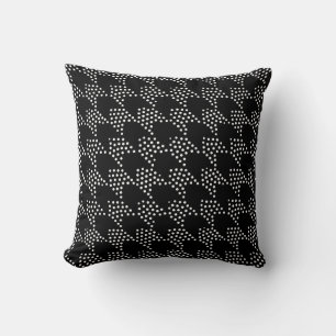 Black and white dotted Houndstooth pattern Cushion