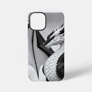 Black and white dragon iPhone 12 mini case