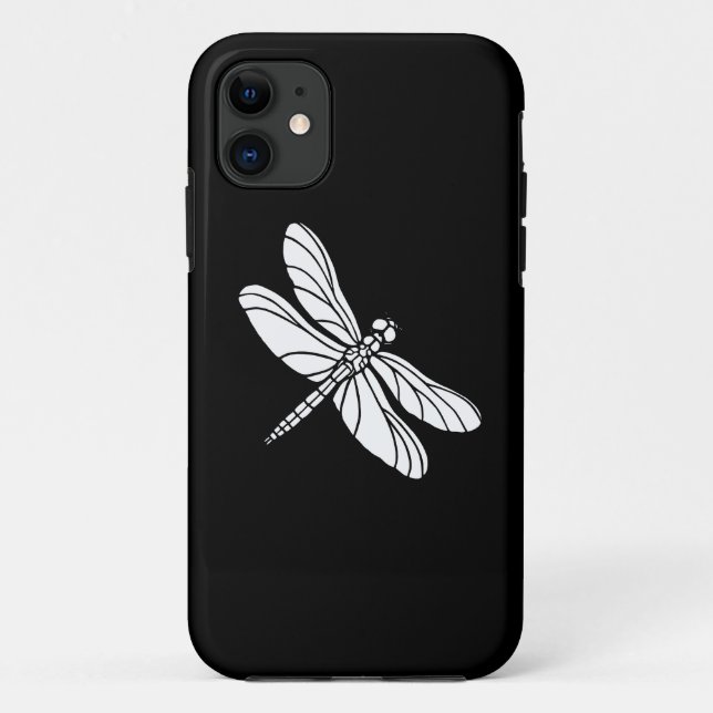 Black and White Dragonfly Case-Mate iPhone Case (Back)
