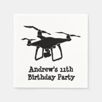 Black and White Drone Birthday Party