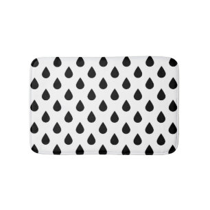 Black And White Drops Bath Mat