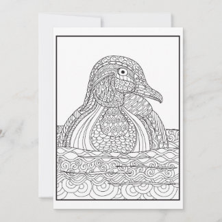 Black and White Duck Card
