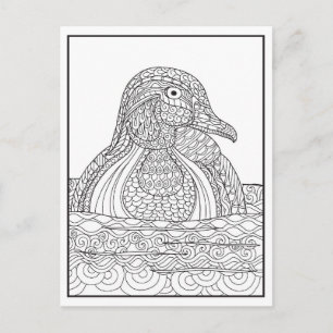 Black and White Duck Card