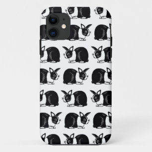 Black and White Dutch Rabbits iPhone 5/5s Case
