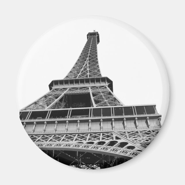 Black and White Eiffel Tower Magnet (Front)