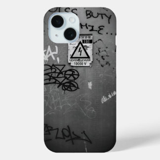 Black And White Electric cabinet belgium iPhone 15 Case