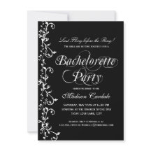 Black and White Elegant Bachelorette Party