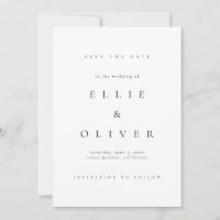 Black and White Elegant Boho Save the Date II