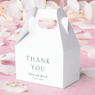 Black and White Elegant Classic Wedding Favour Box