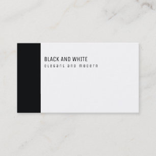 black and white elegant & modern minimalist business card