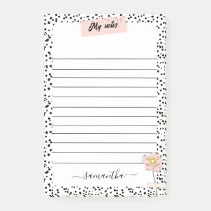 Black and White Elegant Post-it Notes