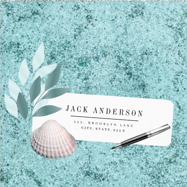  Black and white elegant return address label (Creator Uploaded)