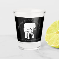 Black and White Elephant Gift Exchange Custom Text