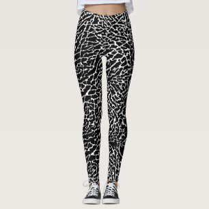 Black and White Elephant Print Leggings