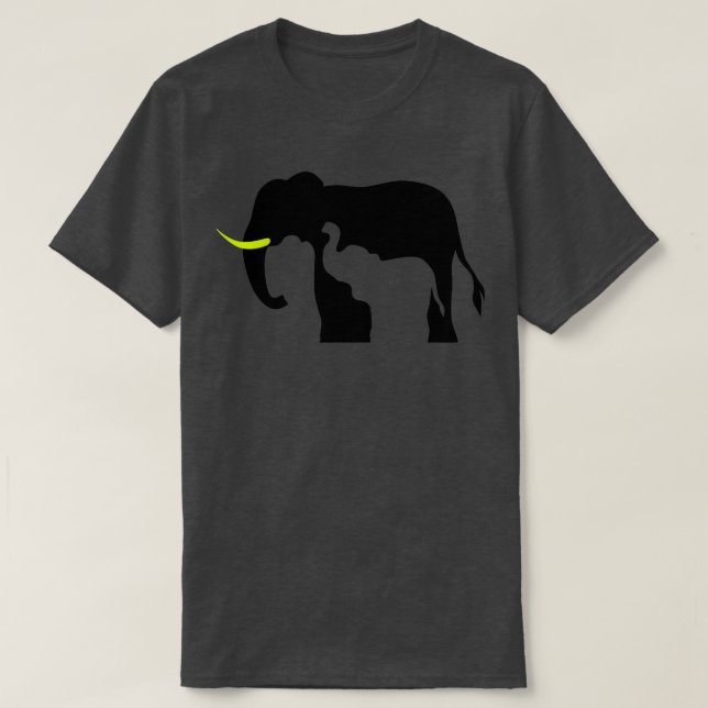 Black and White Elephants T-Shirt (Design Front)