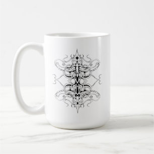 Black and White Empire Tribal Design Coffee Mug