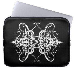 Black and White Empire Tribal Design Laptop Sleeve