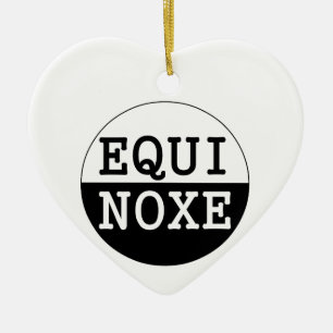 black and white equinox ceramic ornament