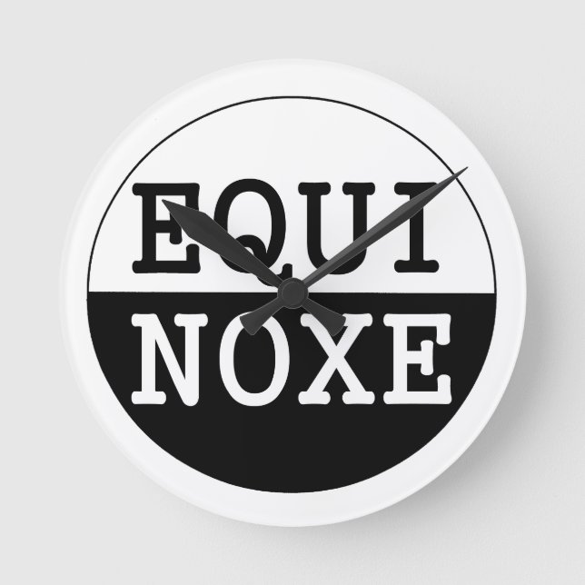 black and white equinox round clock (Front)