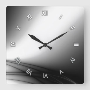 Black and White Estuary Wall Clock