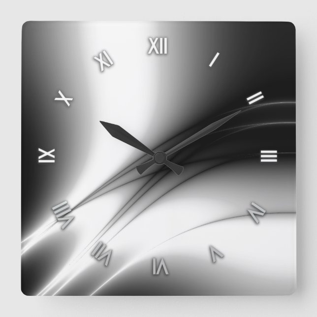 Black and White Estuary Wall Clock (Front)