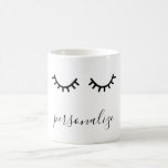 Black and White Eyelashes Coffee Mug<br><div class="desc">Black and white Eyelashes personalised mug</div>