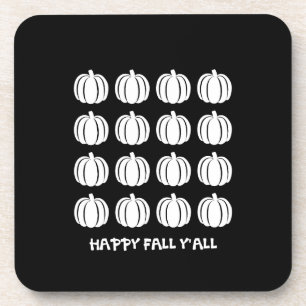 Black and White Fall Decor Pumpkins Coaster