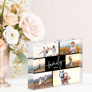 Black and White Family Photo Block