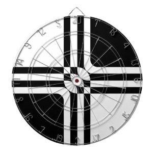 Black and white fantasy dartboard