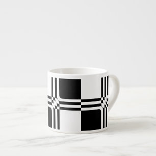 Black and white fantasy espresso cup