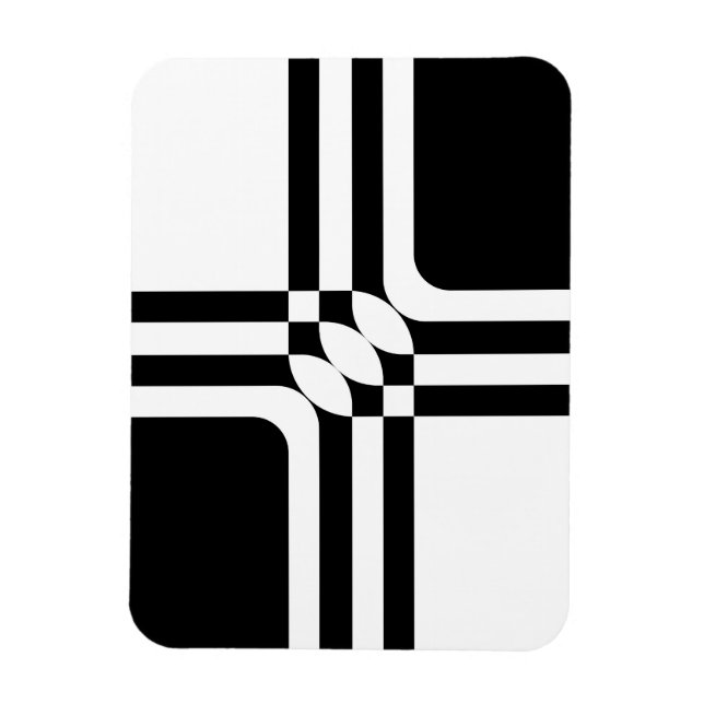 Black and white fantasy magnet (Vertical)