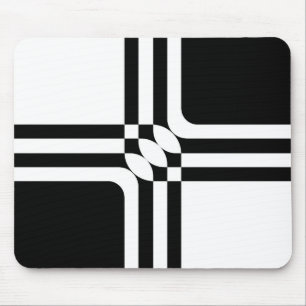 Black and white fantasy mouse pad