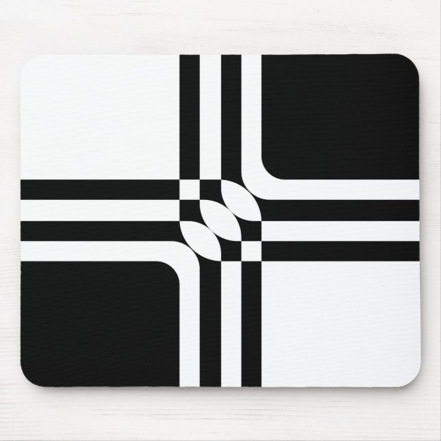 Black and white fantasy mouse pad (Front)