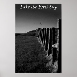 Black and white Fence Poster/Motivational Poster