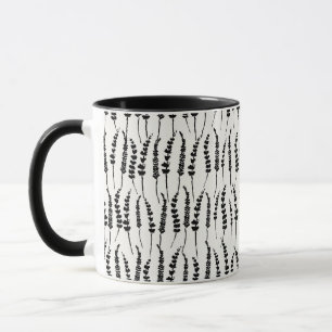 Black and White Fern Pattern Mug