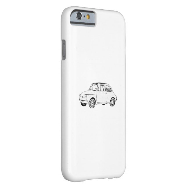 Black and White Fiat 500 Topolino Rendering Case-Mate iPhone Case (Back/Right)
