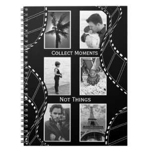 Black and White Film Reel Custom Photo Notebook