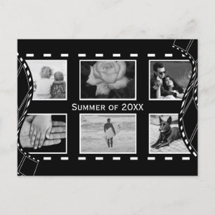 Black and White Film Reel Postcard