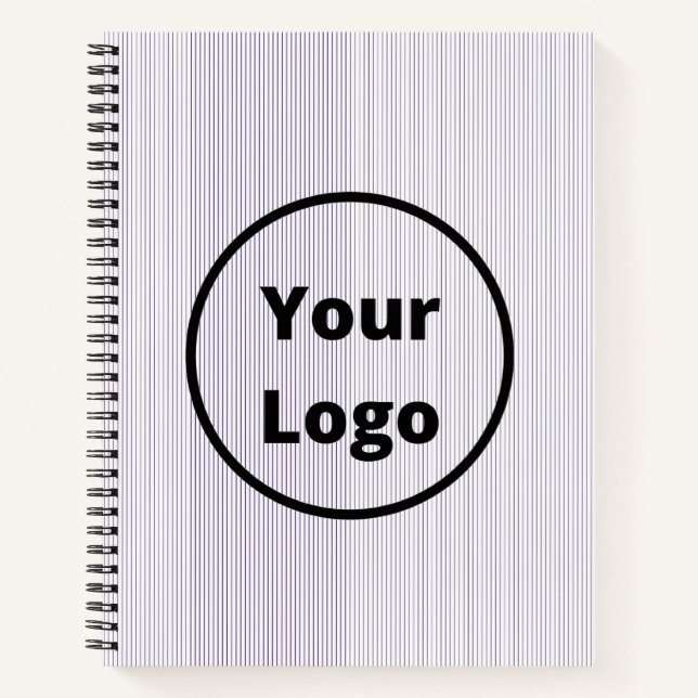 Black and white fine stripes notebook (Front)