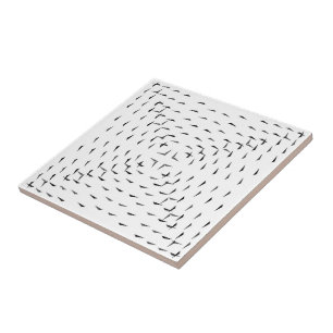 Black And White First Flight Wings Abstract Art Ceramic Tile
