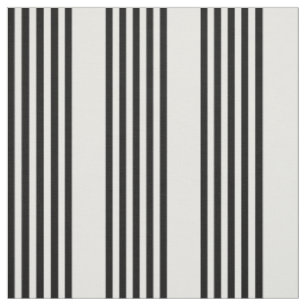 Black and white five stripe pattern fabric
