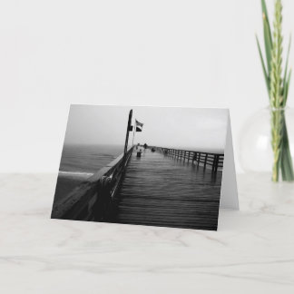 Black and White Flagler Beach pir Photograph Cards