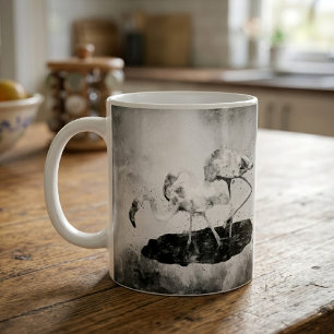Black and White Flamingo Watercolor Wall Art Decor Coffee Mug