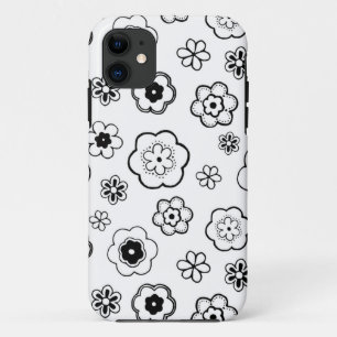 Black And White Floral iPhone 11 Case