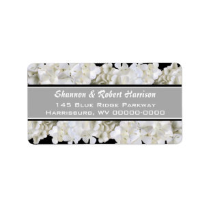 Black and White Floral Custom Address Labels