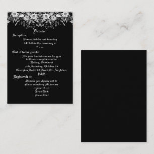 Black and White Floral Daisy Border Enclosure Card