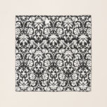 Black and White Floral Damask Scarf<br><div class="desc">Scarf. Featured in a black and white damask pattern. Made with high resolution vector and/or digital graphics for a professional print. NOTE: (THIS IS A PRINT. All zazzle product designs are "prints" unless otherwise stated under "About This Product" area) The design will be printed EXACTLY like you see it on...</div>